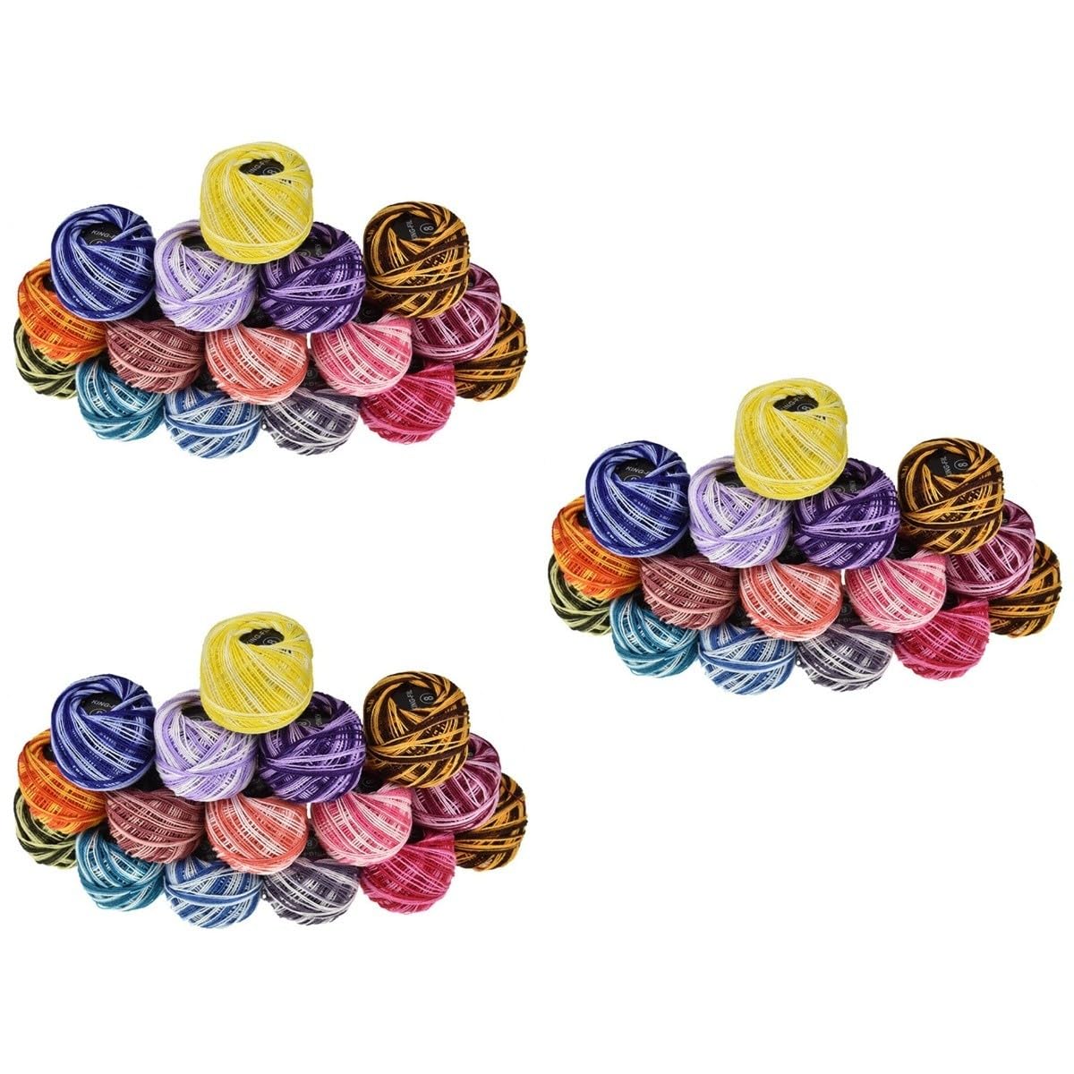 SHINEOFI 3piezas Hilo De Bordar Multicolor Para Manualidades De Hilo De Costura Para Proyectos De Bordado y Tonos