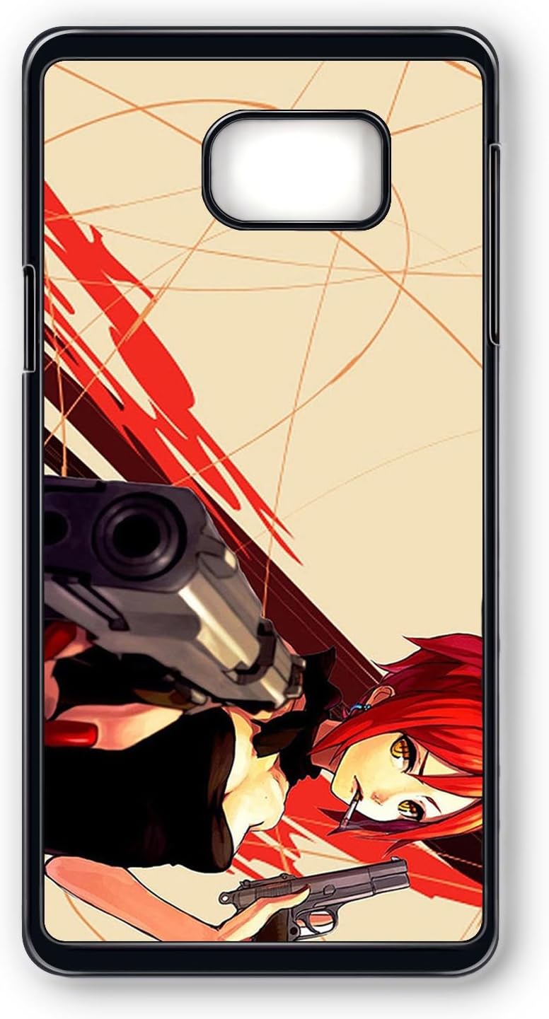 Note 5 Case, Galaxy Note 5 Case, Hot Sale Anime Red Hair Girls With Weapons Customized [Shock-Absorption] Hard PC Black Protective Case Cover for Samsung Galaxy Note 5