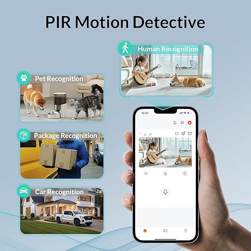 Miniatura 4 de Vicohome - Cámara de seguridad WiFi 2K alimentada por batería, para exterioresinteriores con detección de movimiento AI, visión nocturna a todo