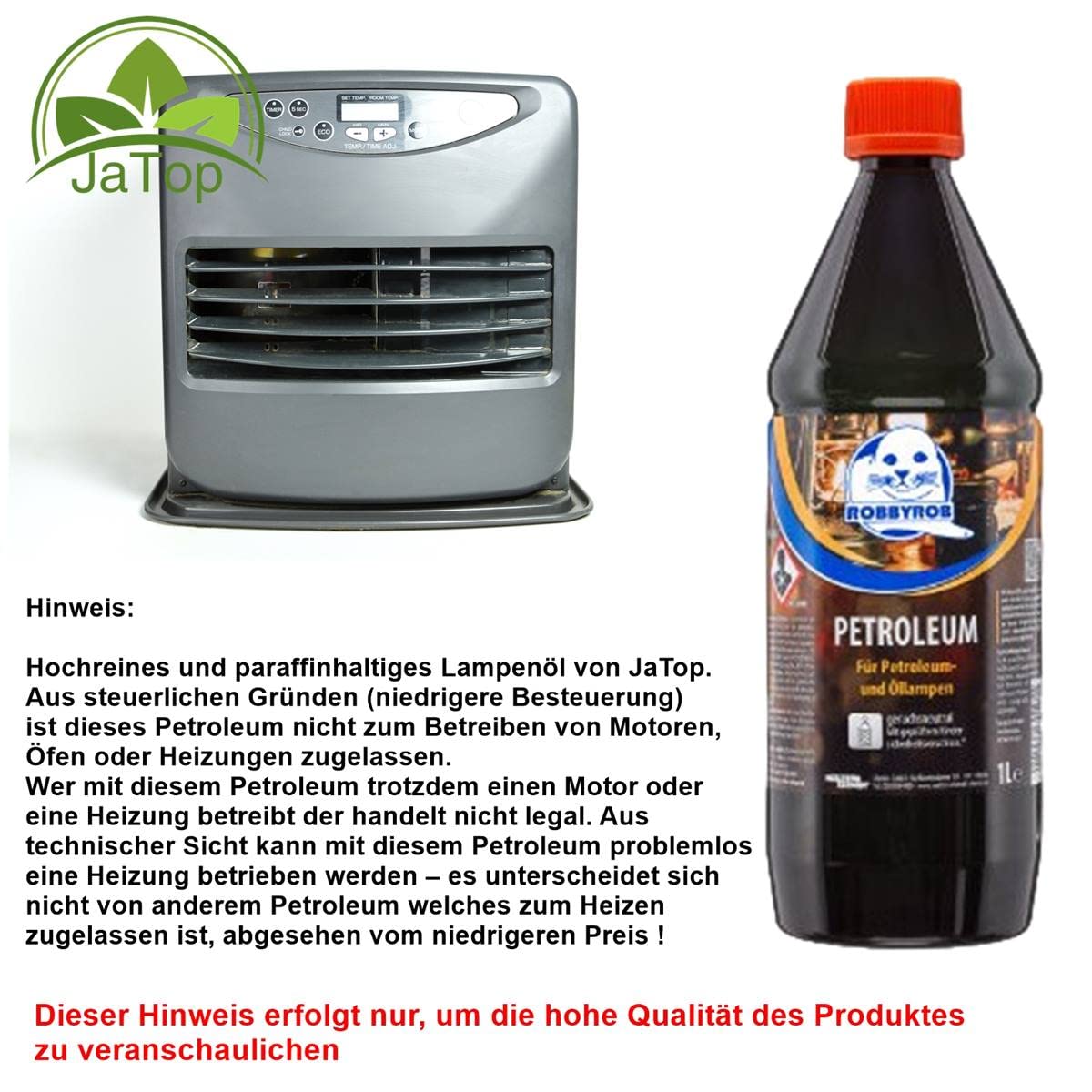JaTop Aceite para lámpara de petróleo, 2 litros, para estufa de petróleo, chimenea, queroseno, limpiador, linterna, aceite, antorchas de jardín