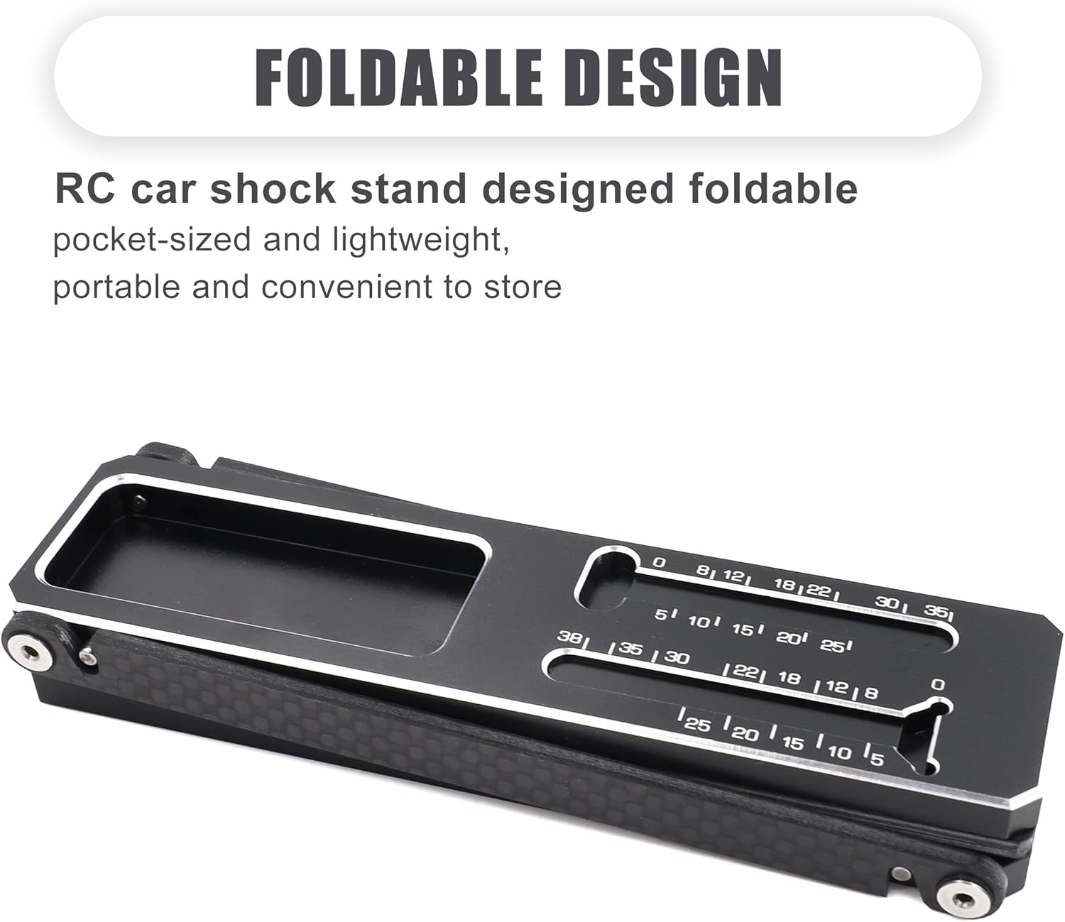 Multi-Function Aluminum RC Car Shock Stand Shock Absorber Rack Holder w/Magnetic Strip Articulation Shock Stand Professional RC Part for 1/10 on-Road/Off-Road 1/8 on-Road/GT