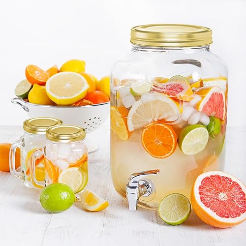 Miniatura 6 de Uiifan 2 tapas de acero inoxidable 304 para frascos de repuesto, a prueba de óxido, a prueba de fugas, tapas de metal herméticas y reutilizables