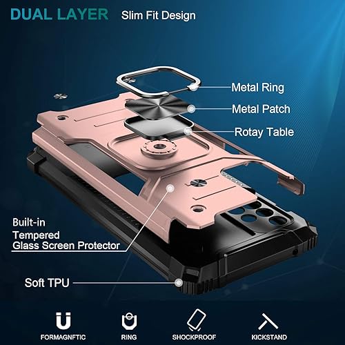 Miniatura 2 de IKAZZ Funda para Galaxy A51 4G con protector de pantalla, doble capa de TPU suave y flexible y policarbonato duro, antideslizante, de cuerpo