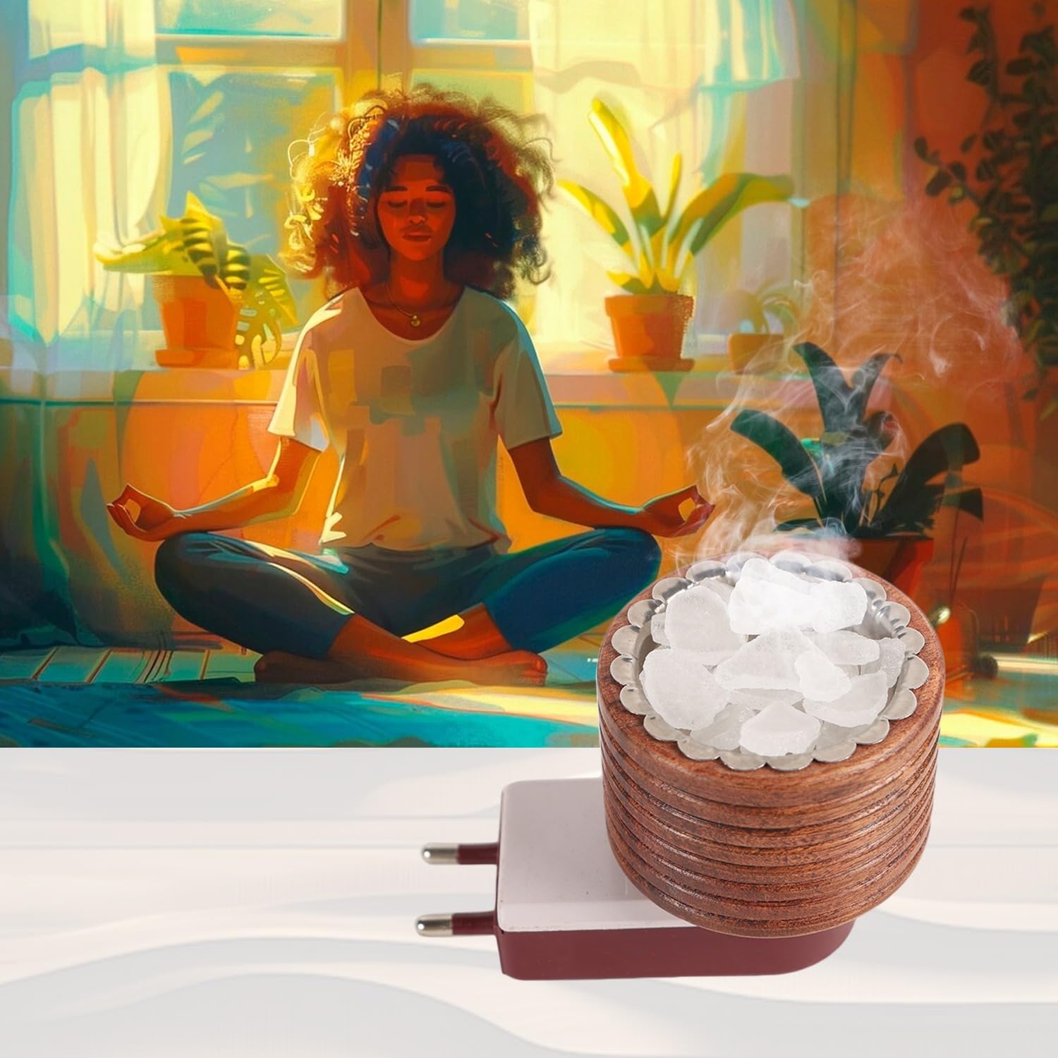 Spocky Decor Ceramic Aroma Diffuser Kapoor Dani Cum Night Lamp Multi Functional Essential Oil Camphor Burner For Fragrance With Switch On/Off Button For Heating(Non-Auto Cut) (B0D1Y4G3PC) Amazon Price History, Amazon Price Tracker