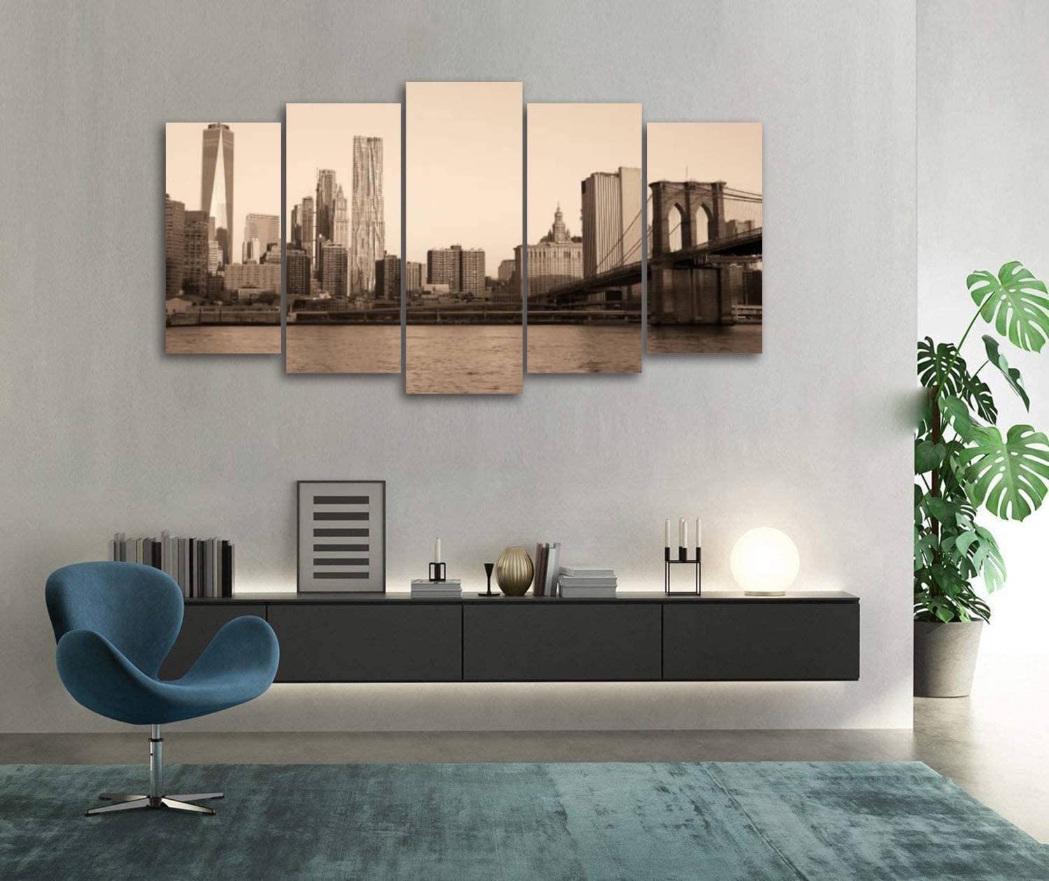 Lienzos Decorativos 160x50cm Cuadro Sobre Lienzo Moderno Mujer Limones Minimalismo Grande XXL Dormitorio Cocina Cuadros Pared Imágenes Cuadros Decoracion Salon Wall Art Prints Decor AB160x50-6027