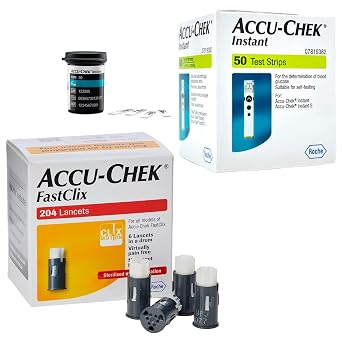 FastClix Lancets + Instant Test Strips | Preloaded 204 Lancet Pack + 50 Test Cassette Bundle | Saver Pack | Bundle by MG Living
