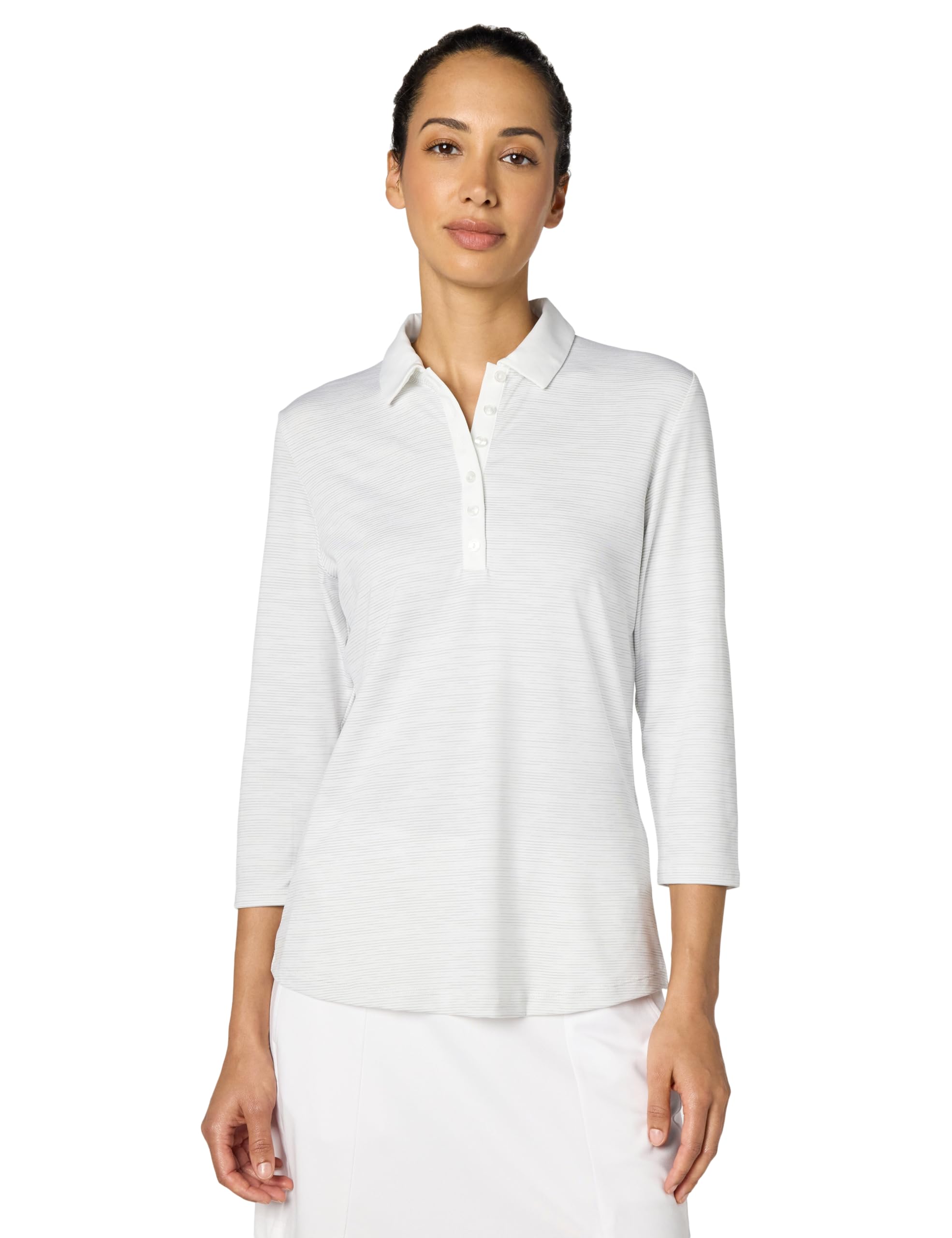 Callaway Swingtech™ 3/4 Sleeve Space Dye Golf Polo Shirt Chemise de Golf Femme