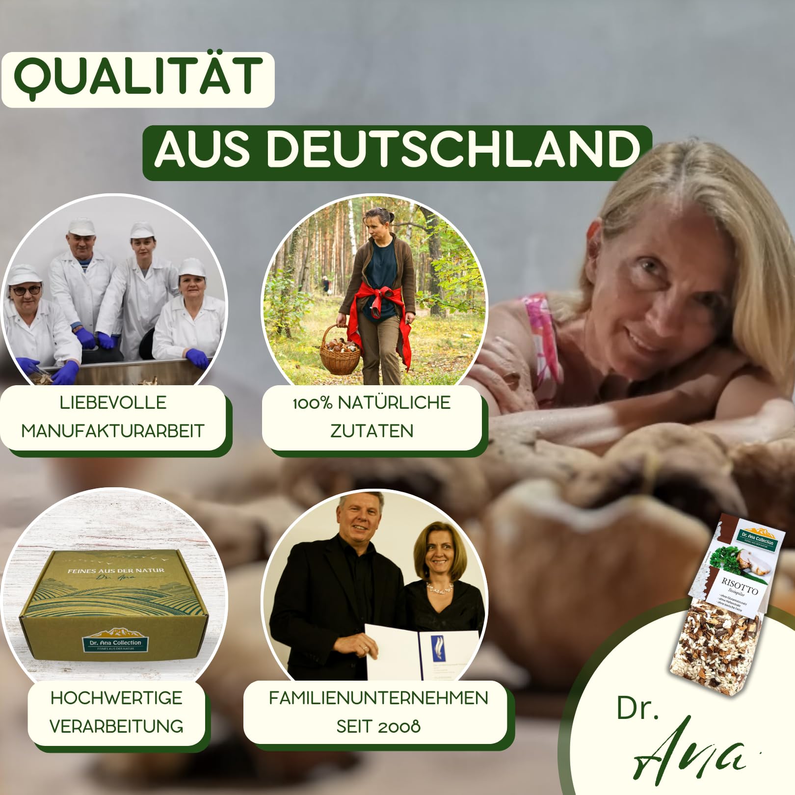 Dr. Ana Collection 9 vegane Risottos Probierpaket I italienische Spezialität I glutenfreie Risotto-Fertigmischungen mit 100% italienischem Arborio Reis I hergestellt in Manufakturarbeit I 9 x 200g