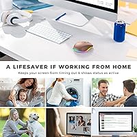 Vista 7 de PEIOUS Wireless Mouse Jiggler - LED Wireless Mice with Build-in Mouse Mover, Rechargeable Moving Mouse for Laptop with Undetectable Random Movement