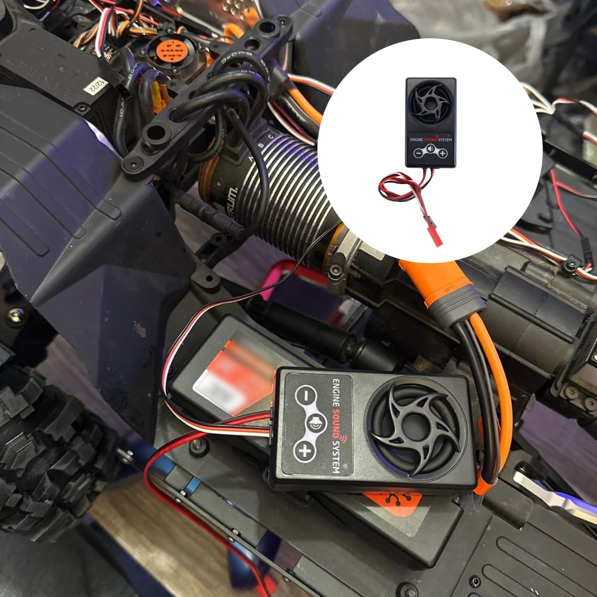 Motorsound-Simulationssystem Für RC-Autos, 58 Arten Von Sound, Alles in Einem, Passend Für 1/10 RC-Autos, Crawler, Auf Der Straße