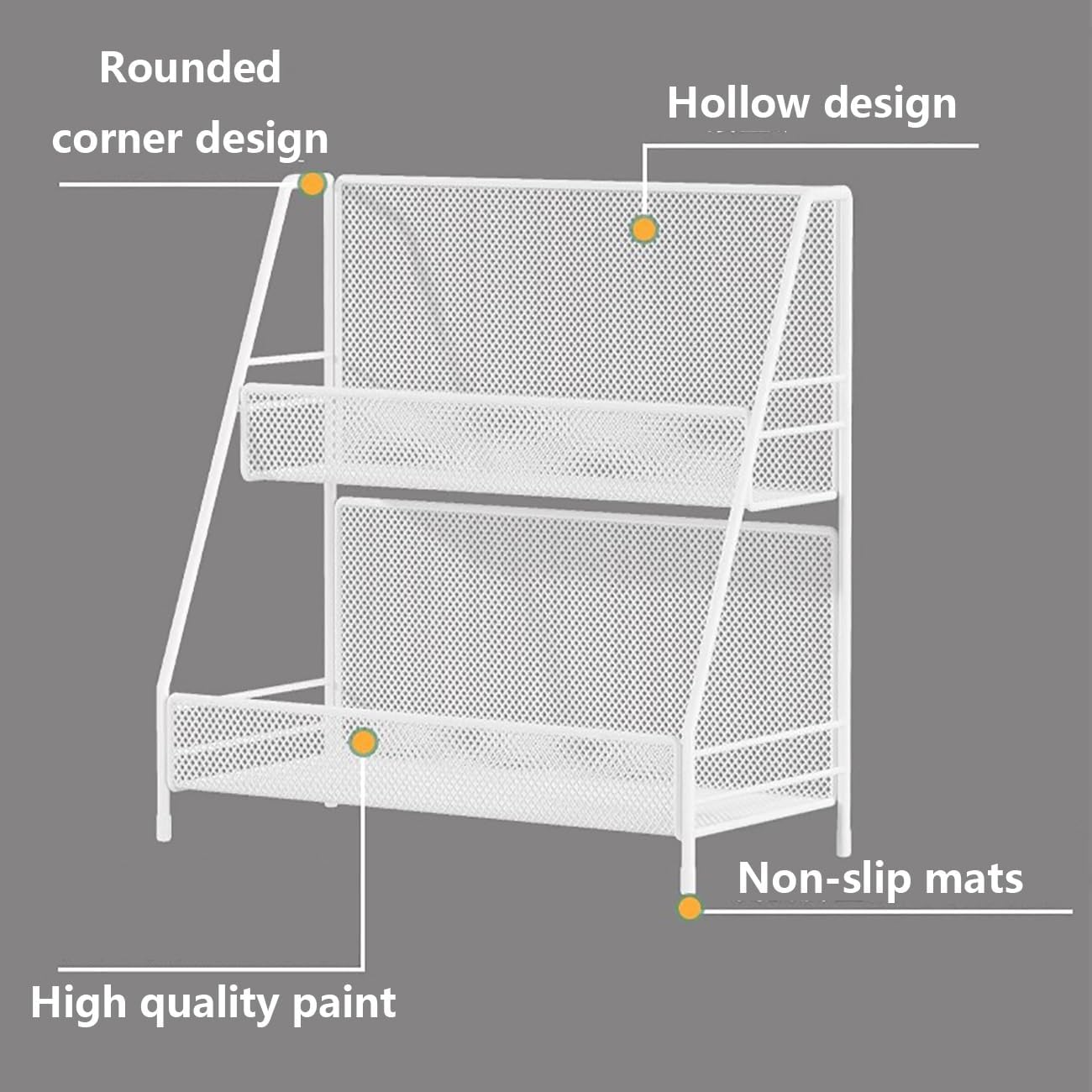 3-Tier Retail Display Racks,Metal Supermarket Snack Shelf,Commercial Snack Organizer,Space Saving,Multi-Layer Large-Capacity Storage,for Pantry Kitchen Home Theater.(Black,40 * 18 * 45cm)