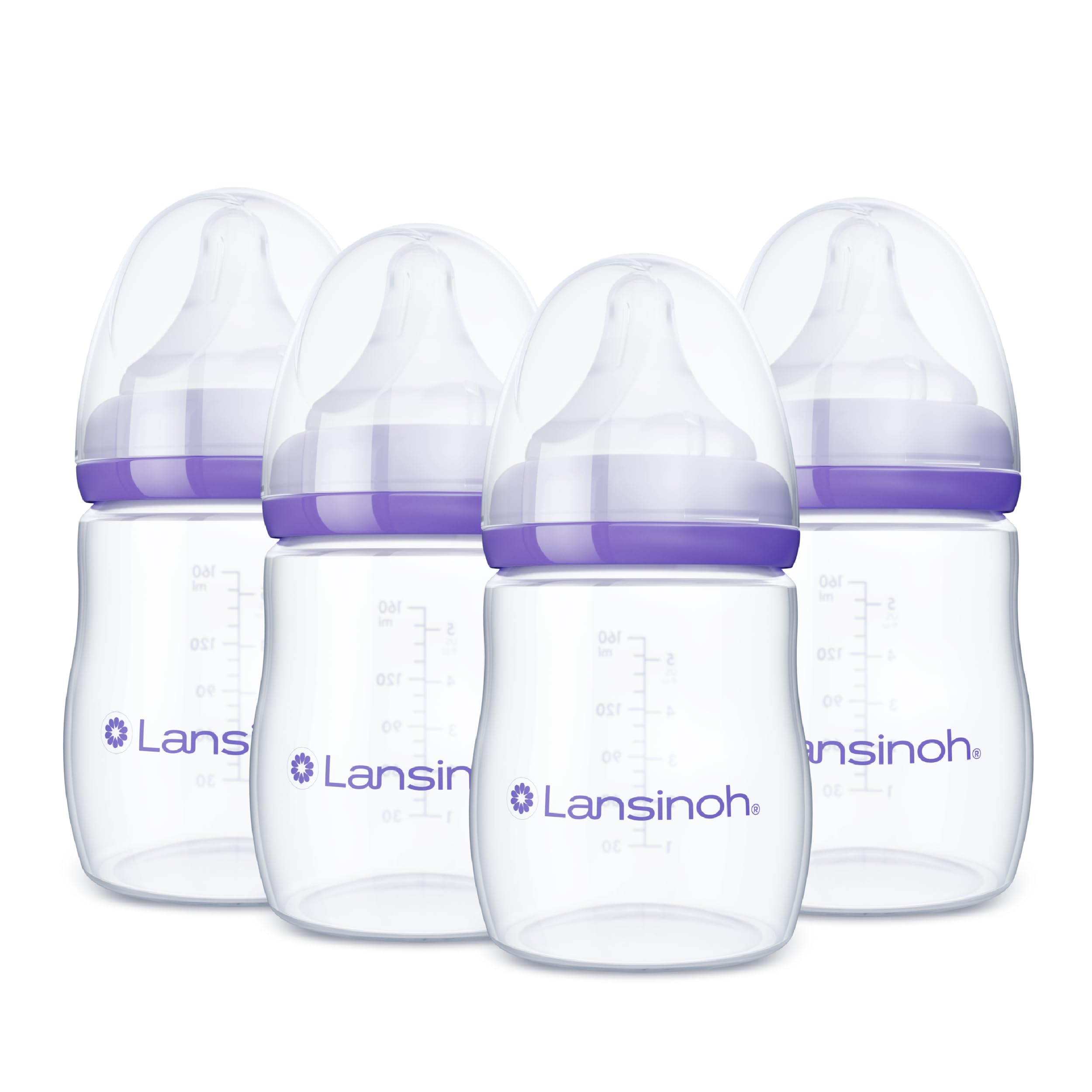 Lansinoh Anti-Colic Baby Bottles, 5 Ounces, 4 Count