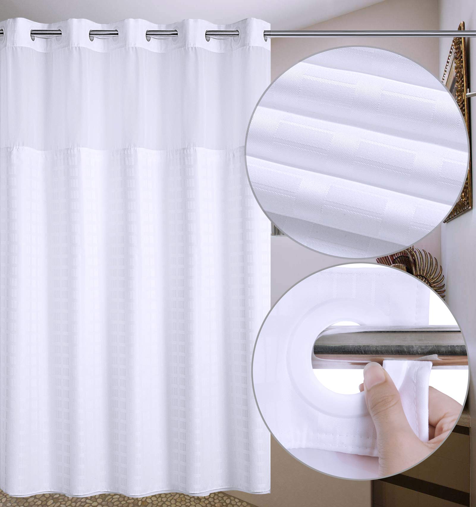Hookless Fabric Shower Curtains Curtains & Drapes