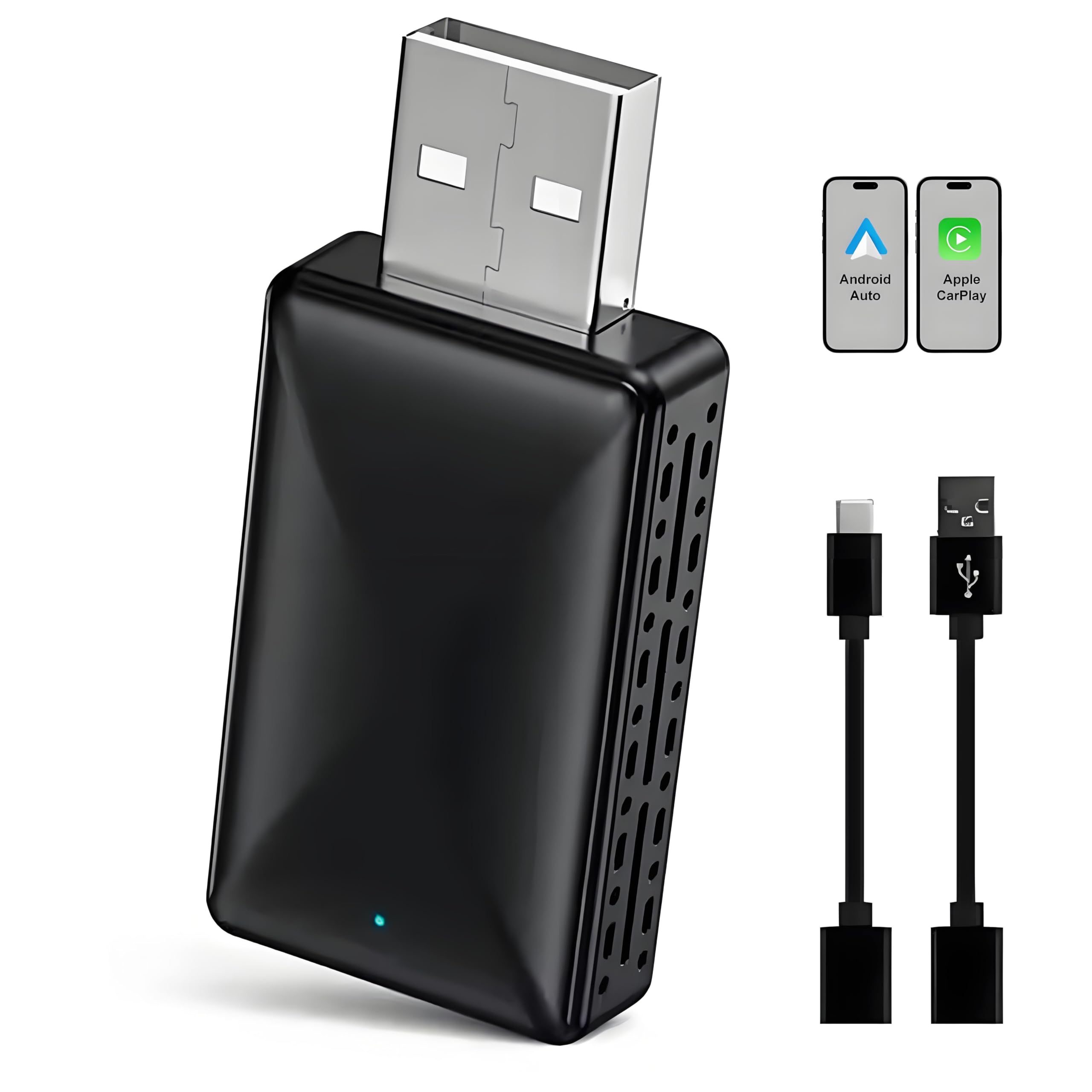 Adattatore Jiawu CarPlay 2 In 1, Da Cablato A Wireless, Dongle USB Con Netflix E App, Plug And Play, Per Auto Con CarPlay Originale