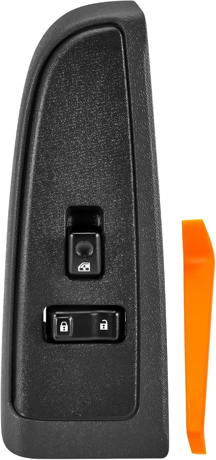19115820 Front Passenger Window Switch with Dark Gray Bezel Fits for 2003-2006 Chevy Silverado Avalanche GMC Sierra Yukon Cadillac Escalade, Power Button