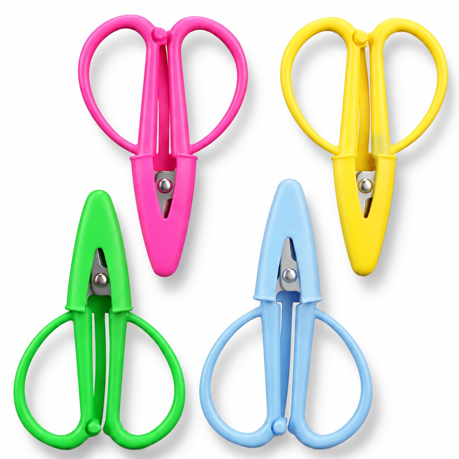 4 Pack Mini Scissors, Small Sharp Scissors Tiny Scissor for Crafts