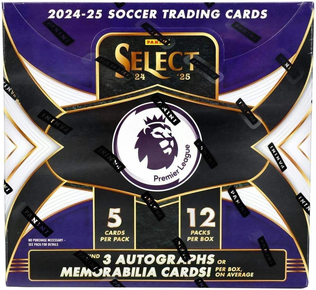 2024/25 Panini Select Premier League EPL Soccer Hobby Trading Card Box (Find 3 Autograph or Memorabilia Cards per Box!)