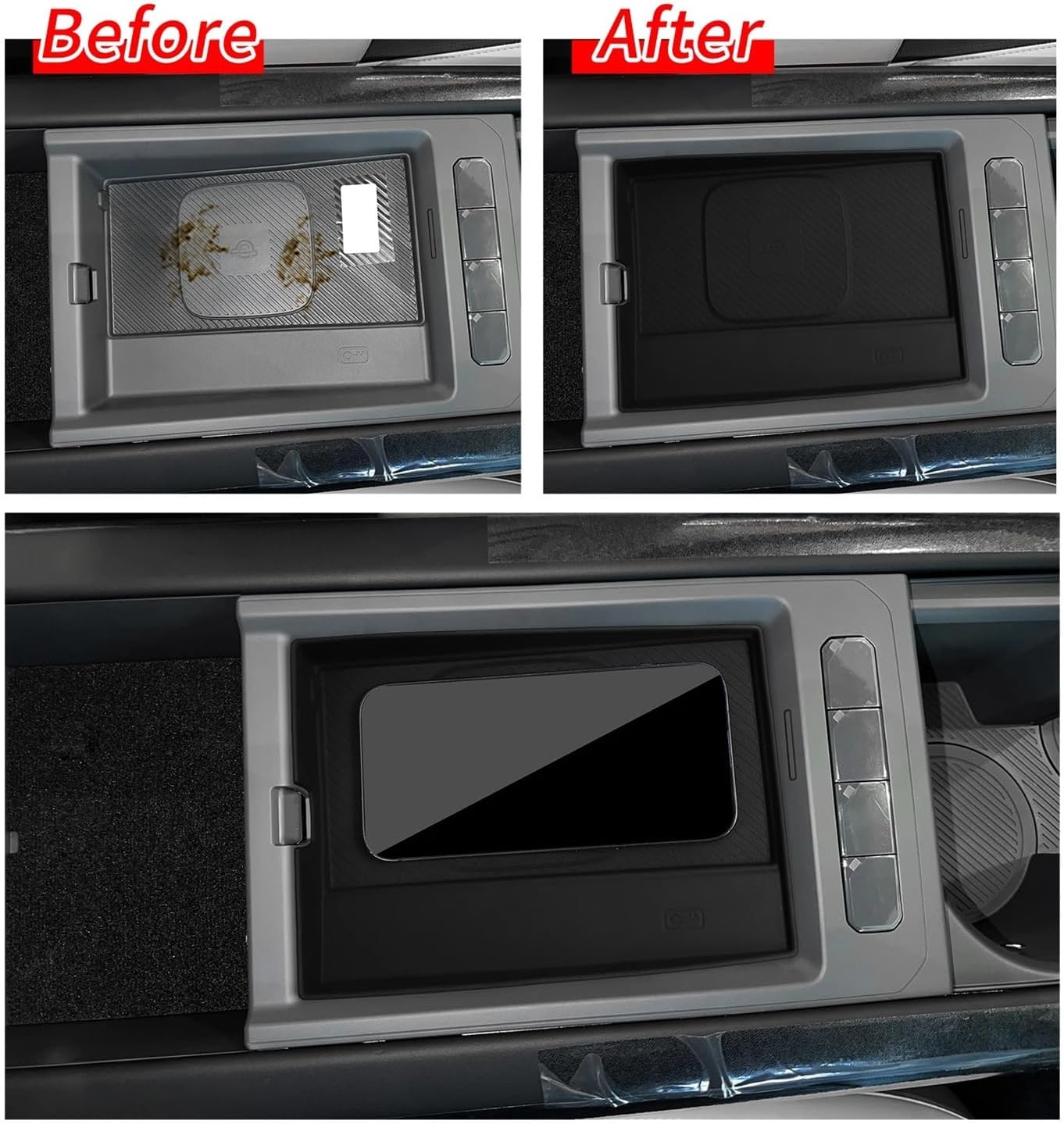 Drive for Kia EV9 2024-2025 Silicone Wireless Charging Mat Non-Slip Phone Charger Storage Protective Pad Accessories