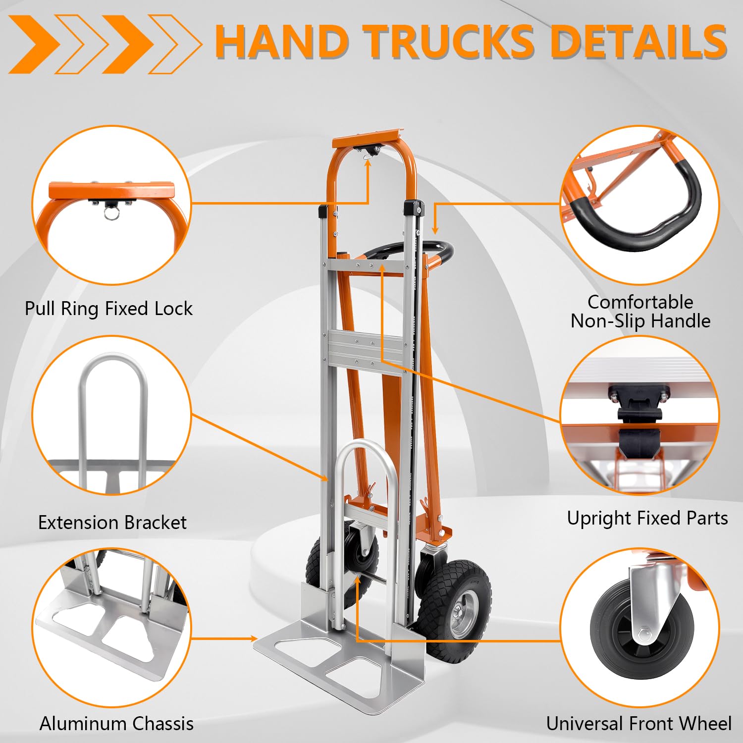 SST Carrito de mano convertible 4 en 1 plegable con ruedas, 1000 libras de aluminio resistente para construcción, logística, compras, hogar, mudanza de oficina