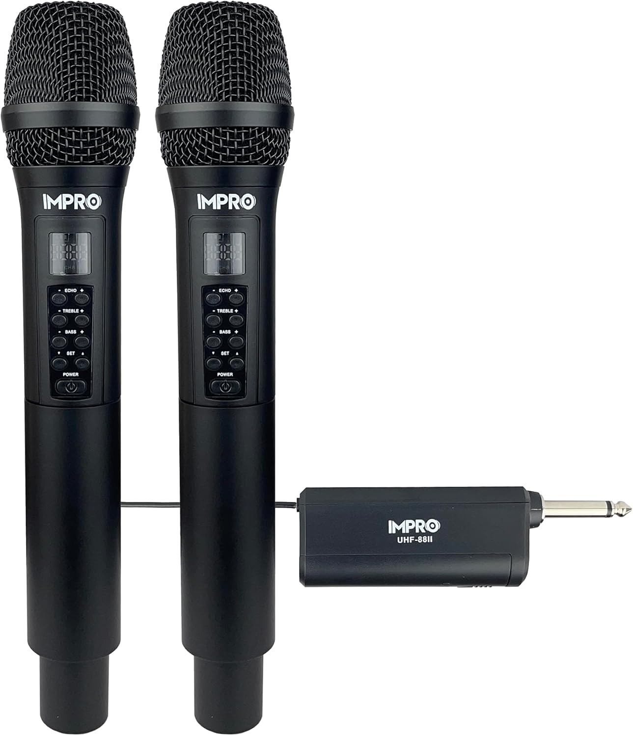 ImPro PMA-6800 800W Mixing Amplifier Bundle with ImPro UHF-88II Wireless Microphones (Black)