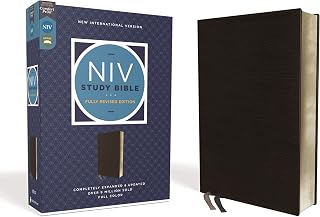 NIV Study Bible Fully Revised Edition Bonded Leather Black Red Letter Comfort Print Zondervan