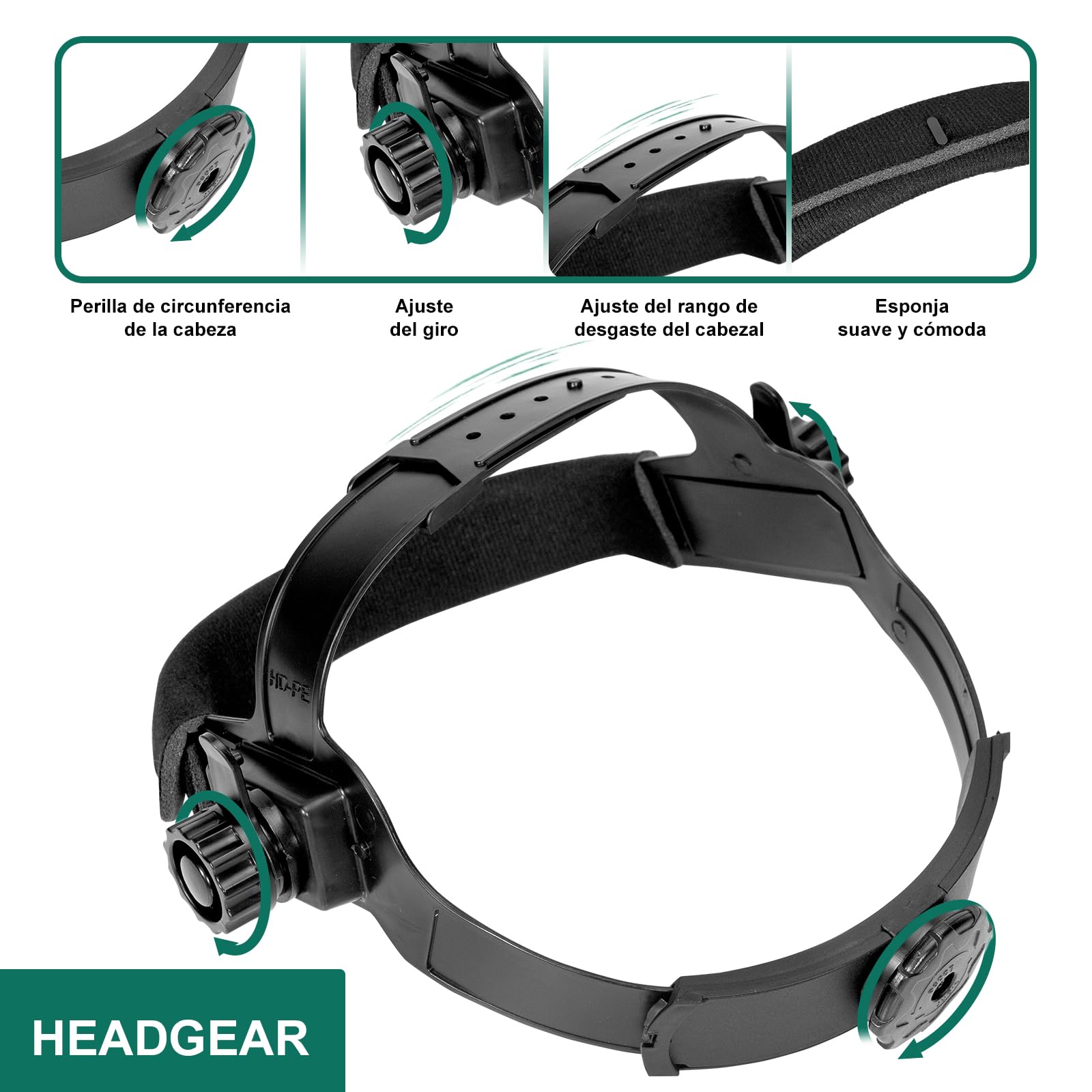HYCHIKA Máscara de Soldador Auto Oscurecible - Casco de Soldador Solar con Pantalla Ajustable DIN 9-13 y 2 Sensores Independientes, Casco de Soldador con Batería Reemplazable, Gorro de Soldador