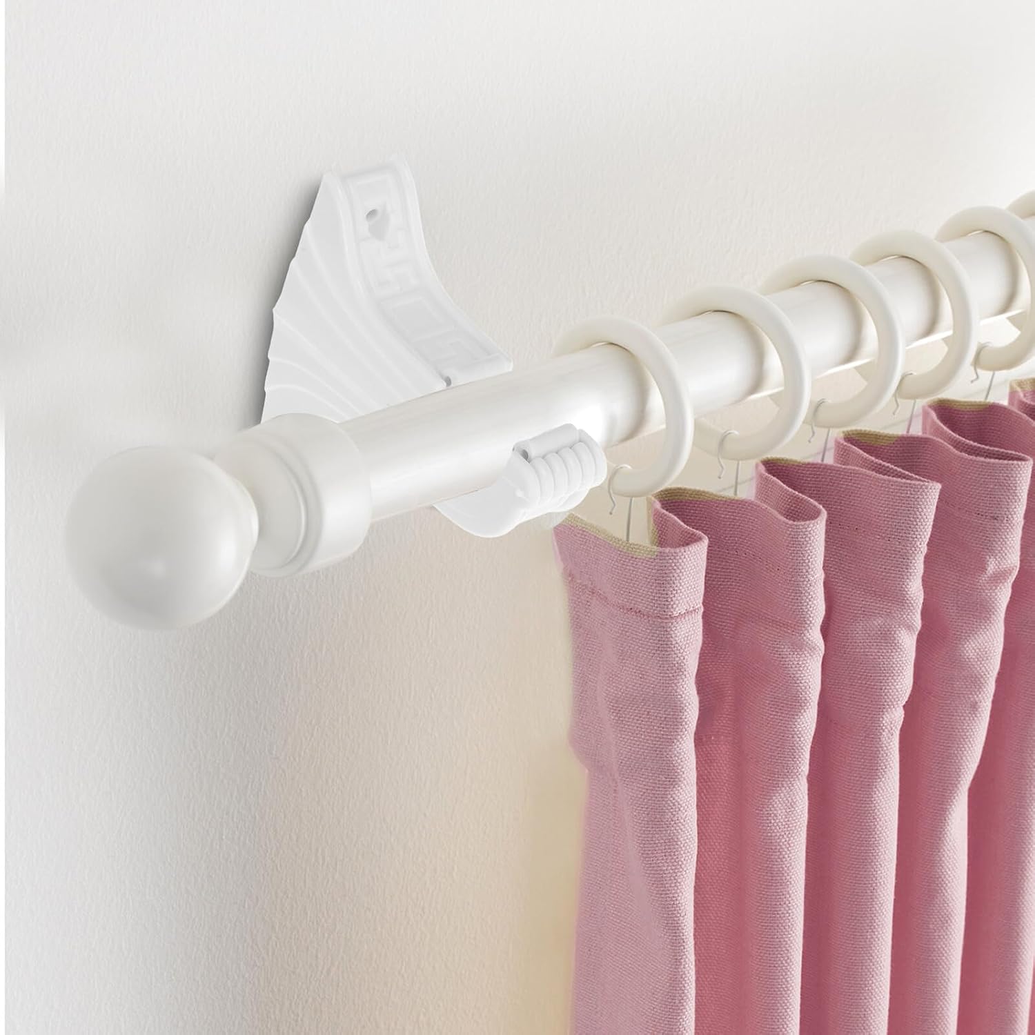 KALLORY 12pcs Heavy Duty Curtain Rod Center Support Brackets for 26-28mm Rods Stable Plastic Window Holders for Home Drapery and Roman Shade Installation