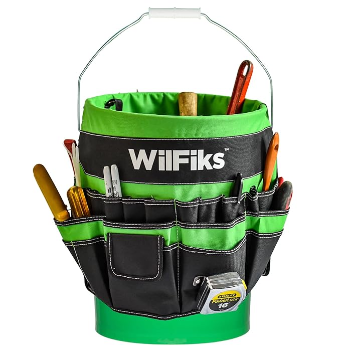 Buy WilFiks Bucket Tool Organizer, Multi Purpose Exterior Hanging 5