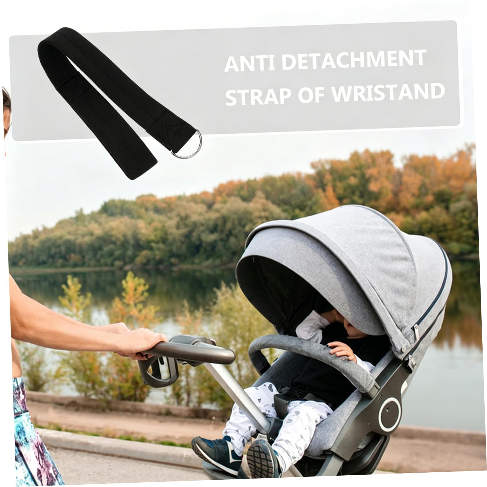 Fascia Sicurezza per Polso in Neoprene Antiscivolo per Passeggino e Carrello della Spesa, Cinturino Affidabile per Ragazzo Ragazza e Adulti