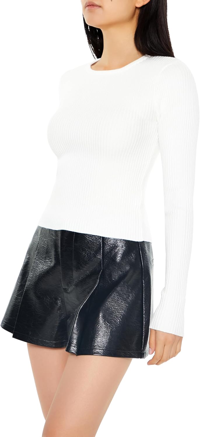 Forever 21 Womens Cropped Rib-Knit Sweater - Image 4