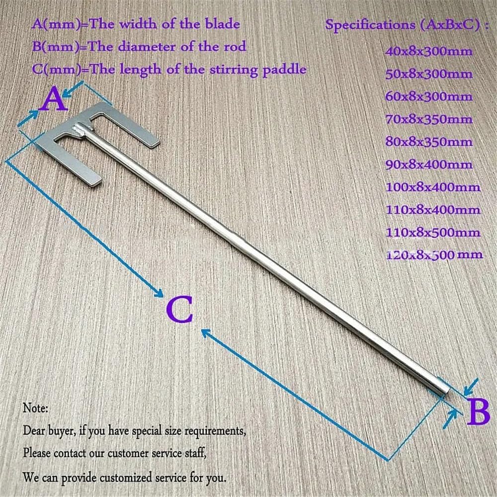 Laborausstattung und -bedarf 1 stücke Labor Edelstahl E-typ Klinge Paddel Mit Stange Blatt-breite 40mm Bis 120mm Rühren paddel