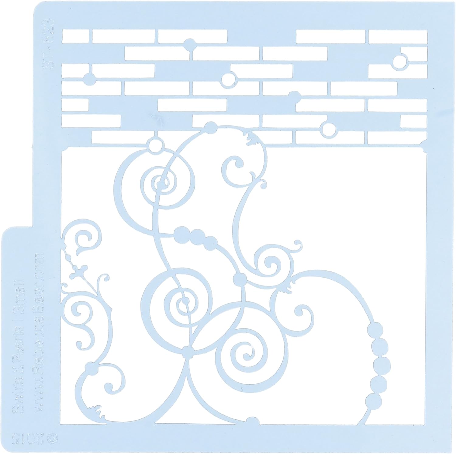 ST-623 Stencil 5.75"x5.75"-Swirls & Pearls