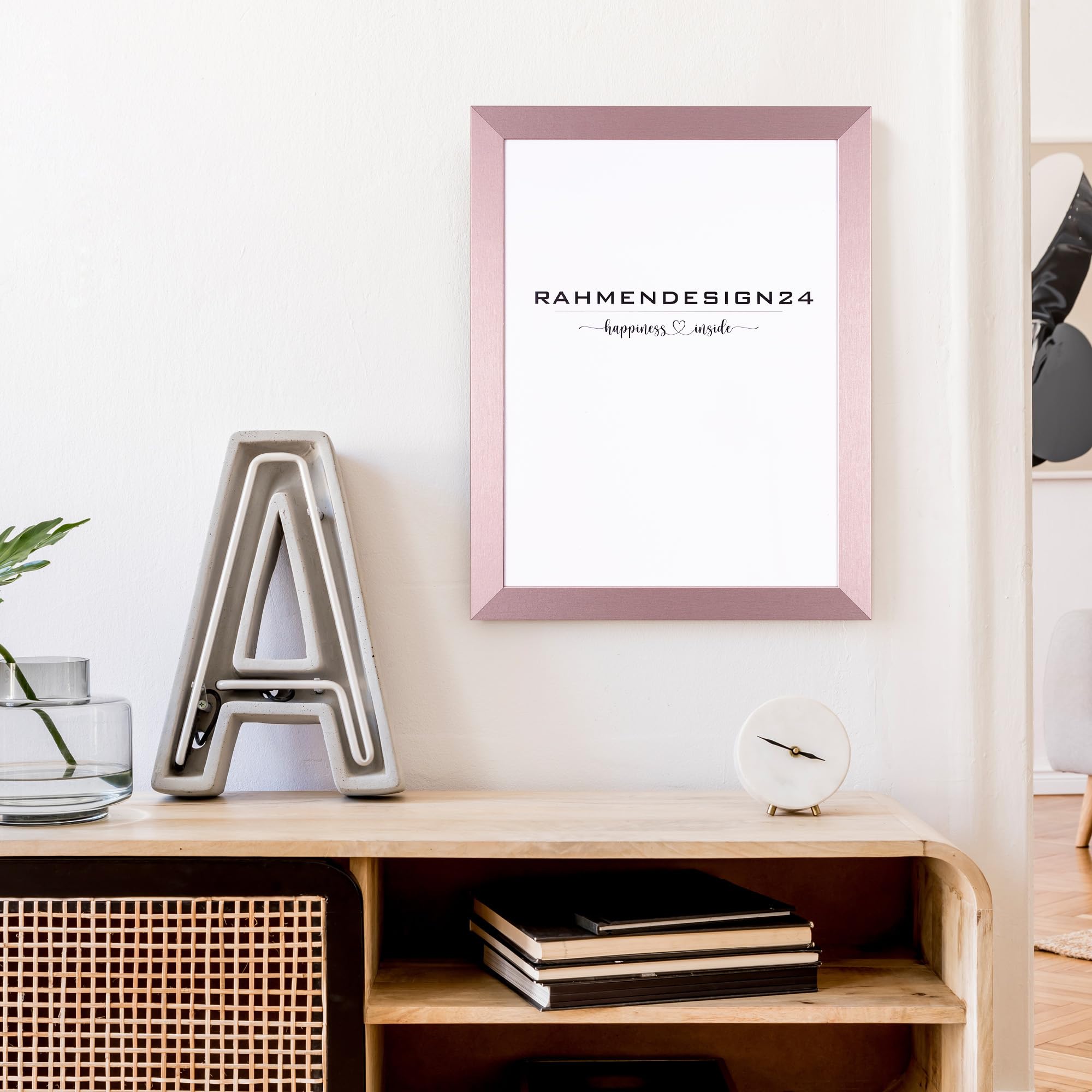 Bilderrahmen Milano | DIN Format Roségold 59,4x84 (DIN A1) | Posterrahmen, Fotorahmen, Wechselrahmen