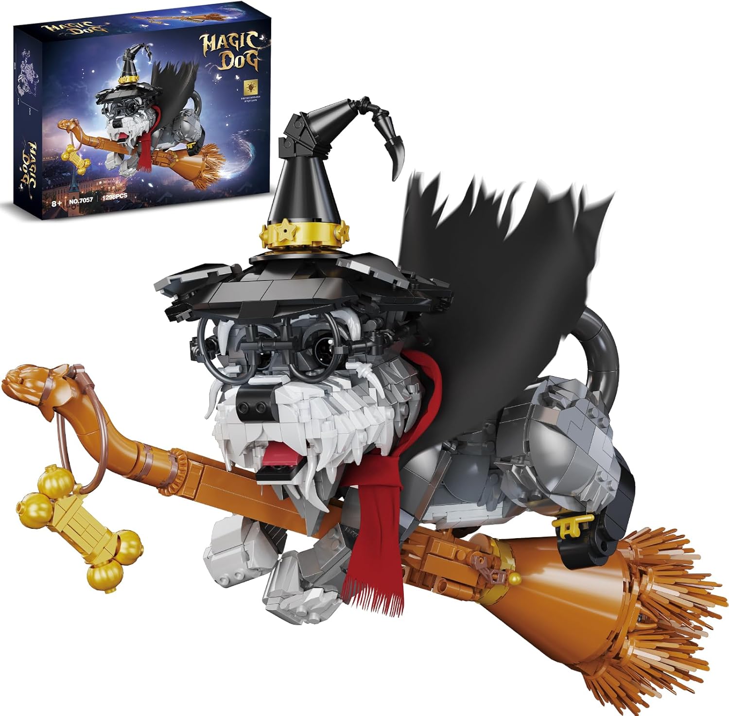 Product image of Schnauzer Dog Building Set, Compatible with Lego Dog, Suitable for Home/Office Decor, Creative Gift for Adult and Kids 8-14(1298pcs)