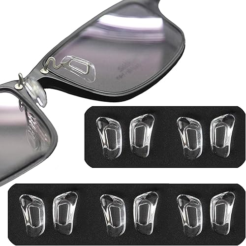 5 pares de almohadillas para la nariz para gafas, almohadillas de silicona antideslizante para lentes de sol, almohadillas suaves para lentes de sol