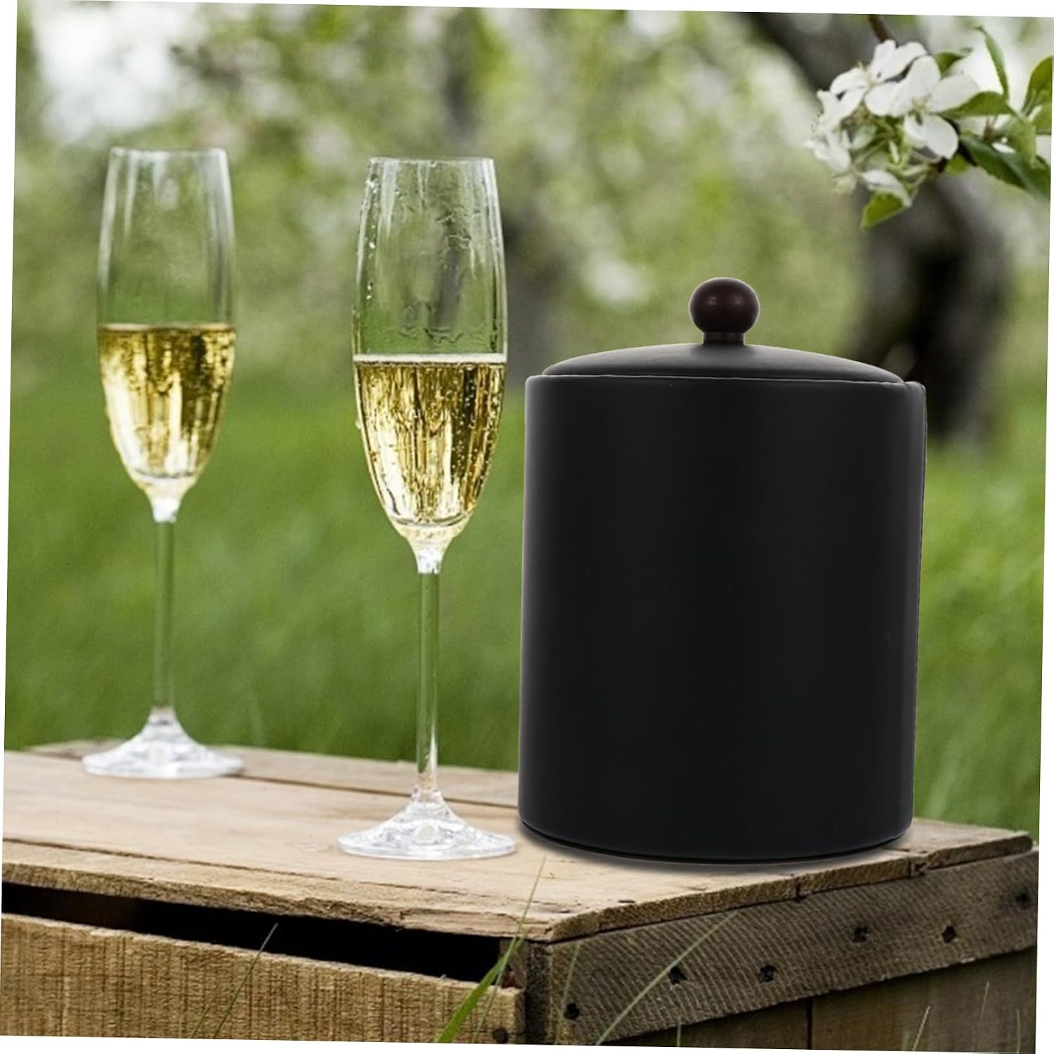 1pc Stainless Steel Ice Bucket Tong Thickened Wine Bucket for Bars Parties Home and Restaurants Beverage Tub for Ice and Wine Bottles