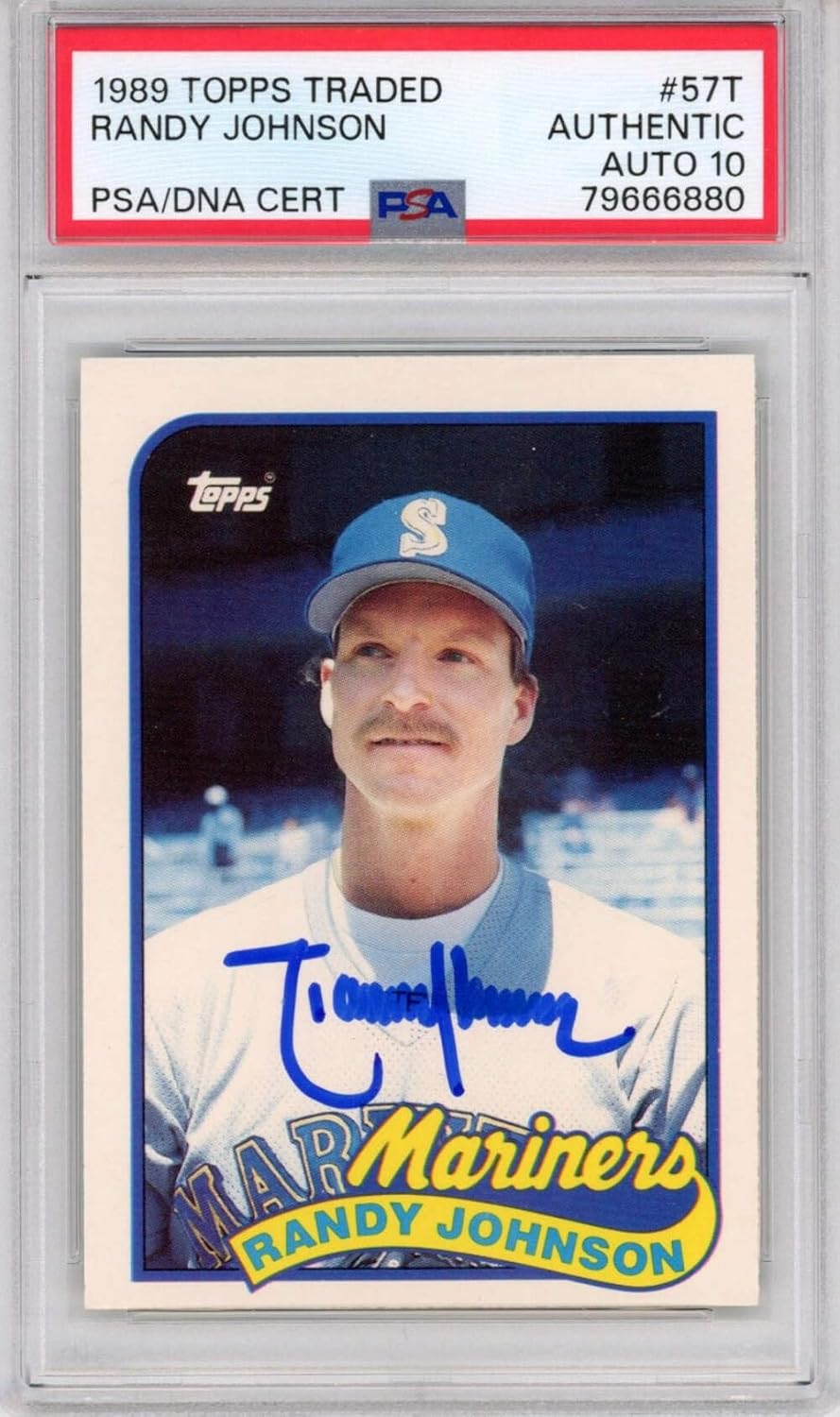 Graded 1989 Topps Traded Randy Johnson #57T Rookie RC Baseball Card PSA 10 Auto Grade Gem Mint