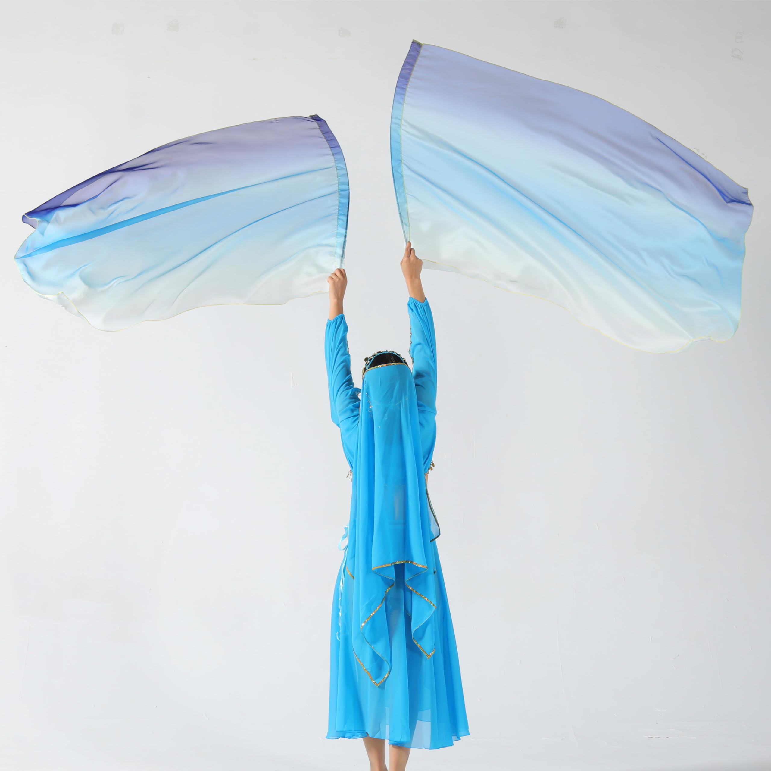 Lot De 2 Drapeaux D'adoration Demi-cercle - Avec Hampe Flexible - Pour Danse, église, événements (Noir) - 10