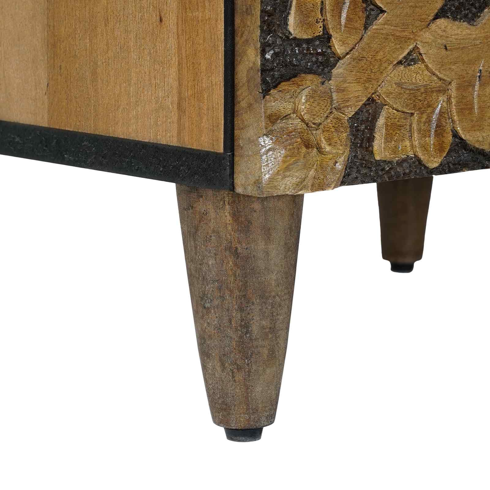 Armadio alto in legno massiccio di mango, marrone, 40 x 33 x 110 cm