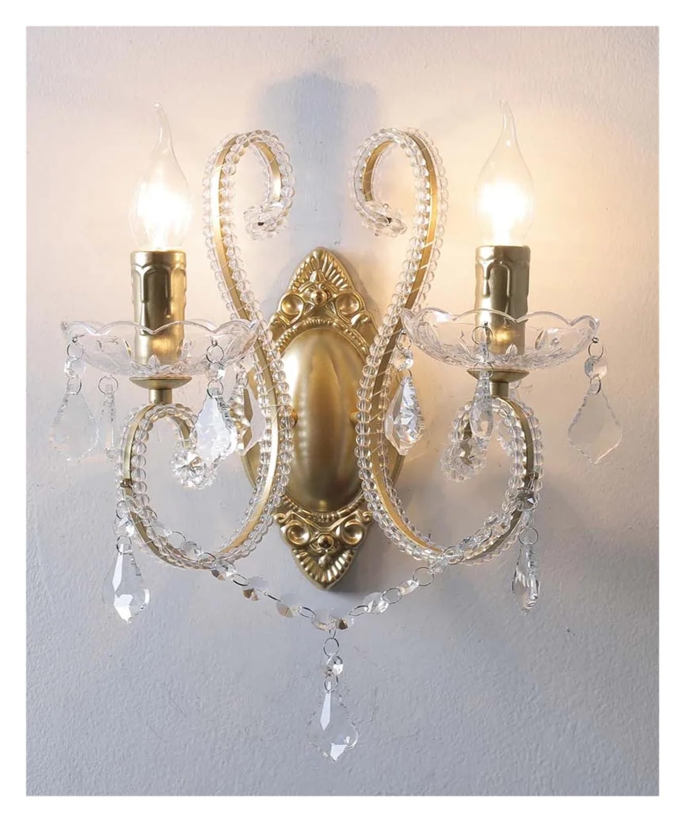 VDOQTLJT Wall Sconce Light Bedroom Lamp Decore in The Decor Room LED Chandelier Ceiling(2 Lights)