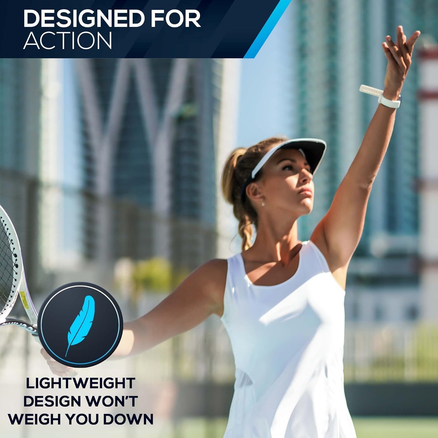 No Headache Sun Visor for Women | Stylish, Lightweight Square Brim Hat | Comfortable UV Protection for Golf, Tennis & Travel - Image 2