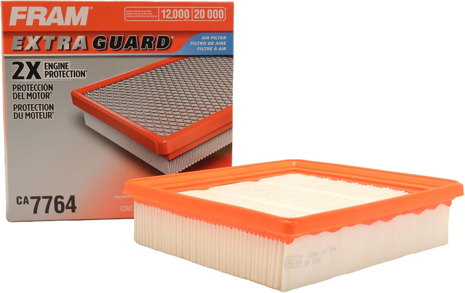 FRAM Extra Guard CA7764 Replacement Engine Air Filter for Select Honda and Acura Models, Provides Up to 12 Months or 12,000 Miles Filter Protection