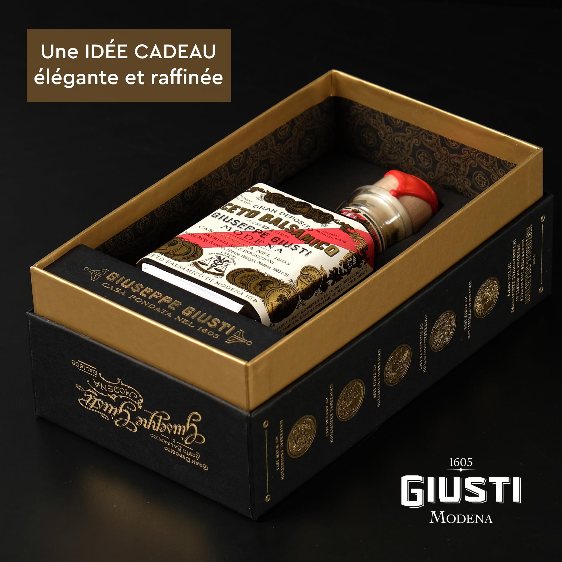 Giusti - Vinaigre Balsamique de Modène IGP 5 Médailles d'Or - 250ml Cubica