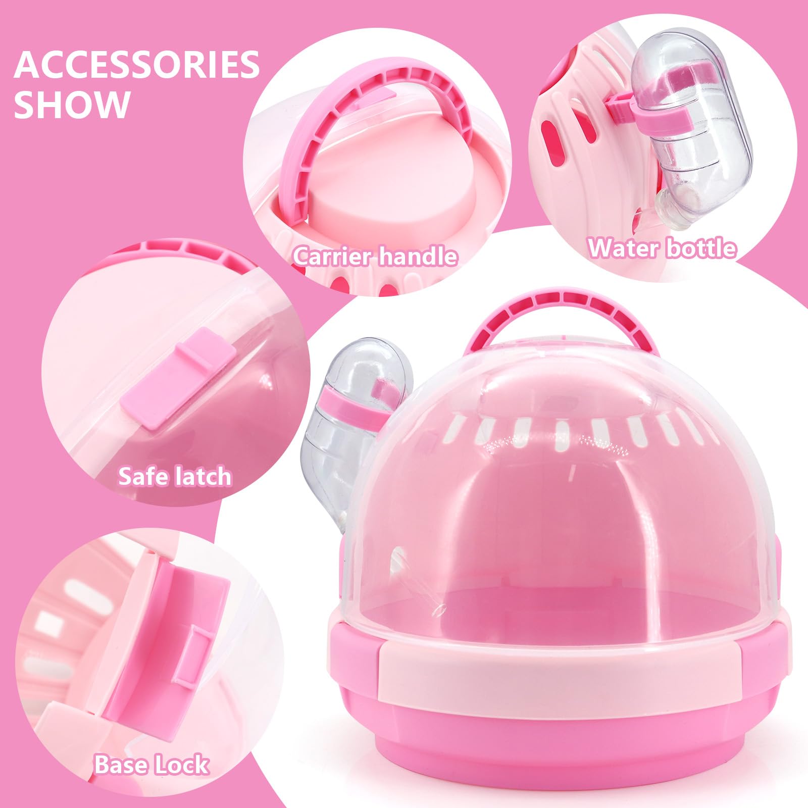 Sac De Transport Pour Petit Animal | Hamster, Cochon D'Inde | En Velours Doux Avec Sangle | 11x7,5x7,5 Cm