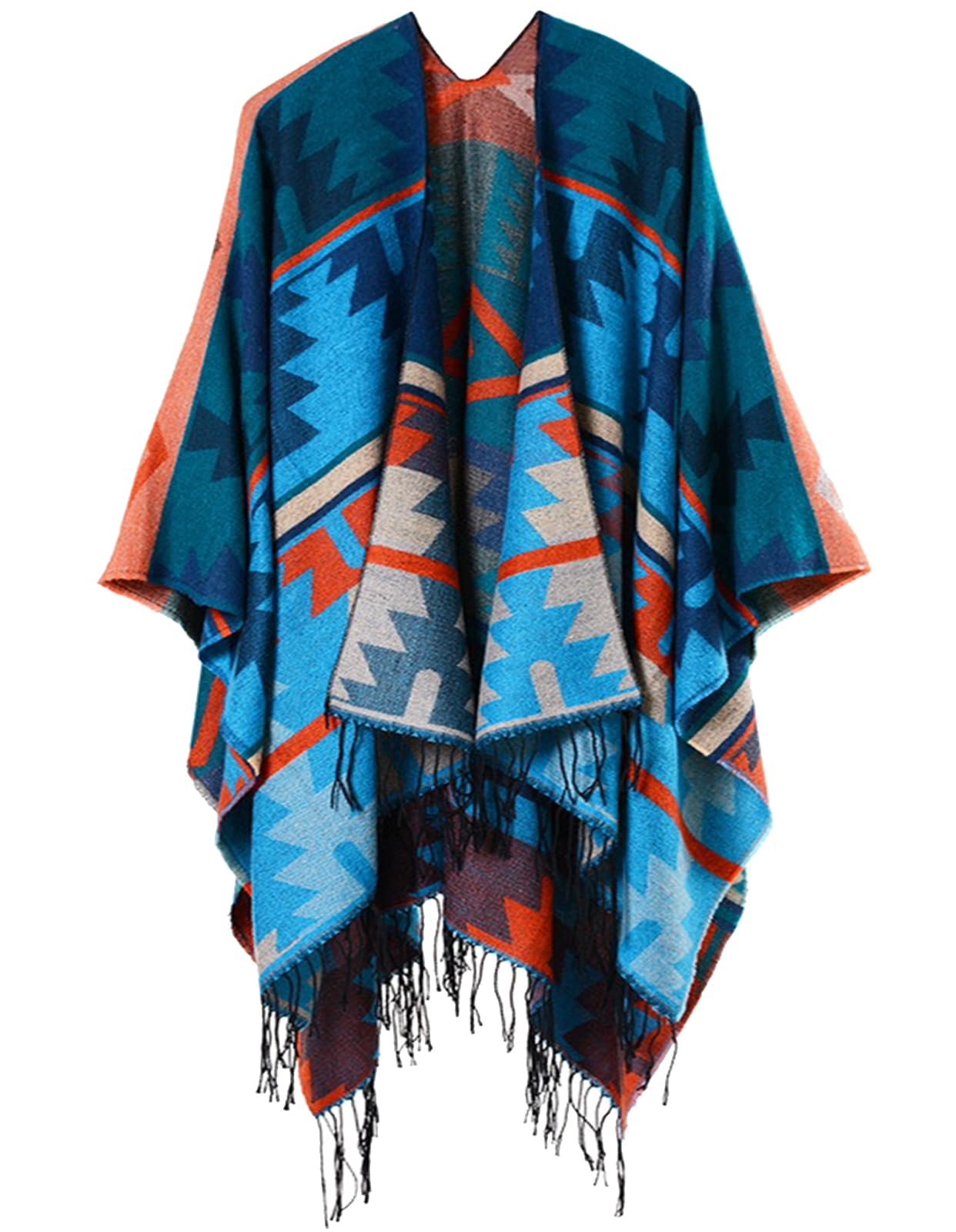 Women's Shawl Wraps Open Front Poncho Cape Oversized Sweaters Casual Cardigan Shawls for Fall Winter