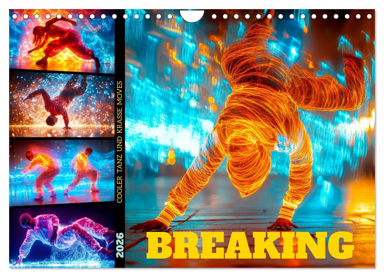 BREAKING Cool dance and killer moves UK-Version (Wall Calendar 2026 DIN A4 Landscape), CALVENDO 12 Month Wall Calendar โ image 1