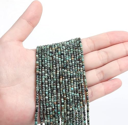 Cuentas de piedra preciosa natural, cuentas sueltas espaciadoras para hacer joyas, pulseras, collares, aretes (0.079 pulgadas), apatita 01