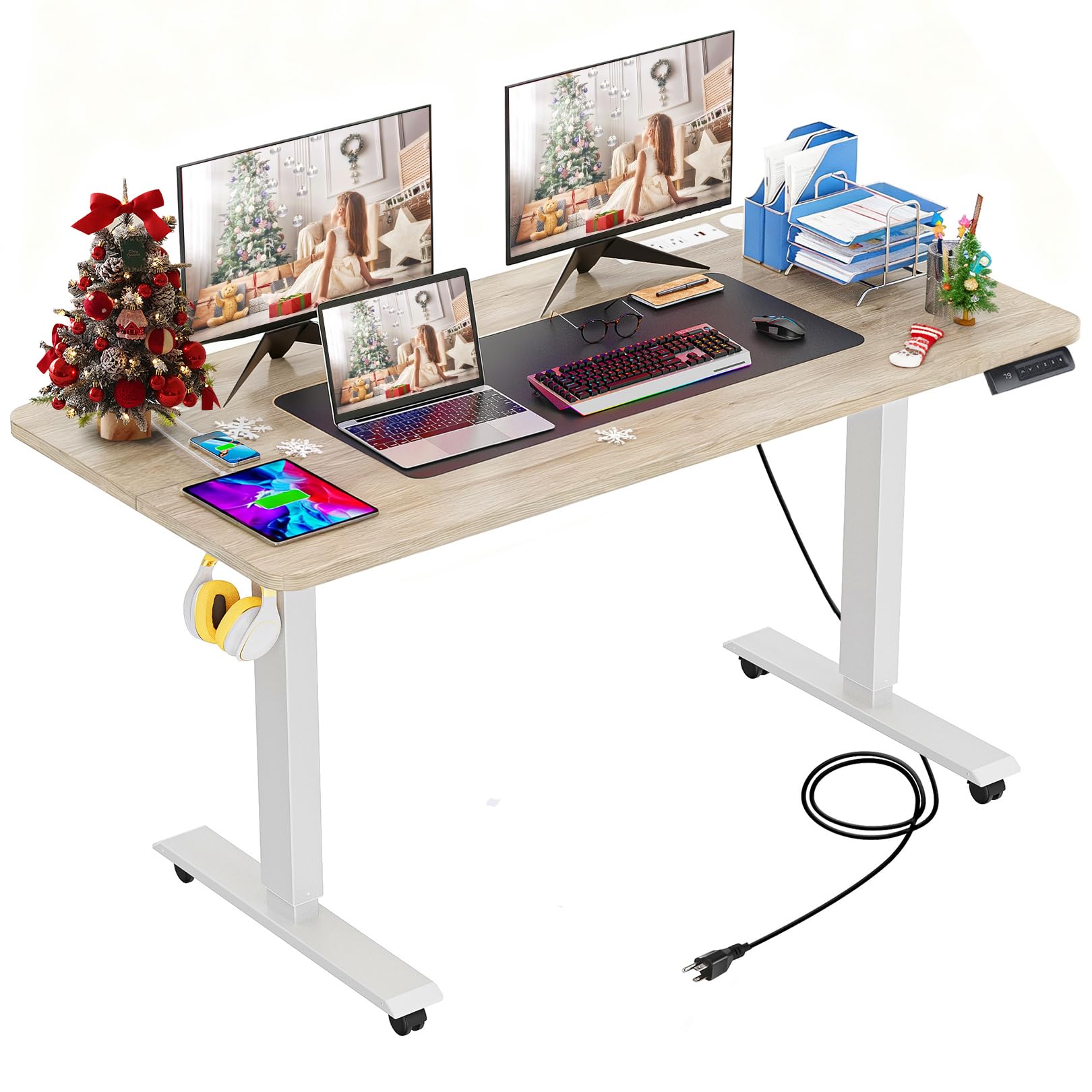 Farexon standing desk - Adjustable electric desk ~ 140x60