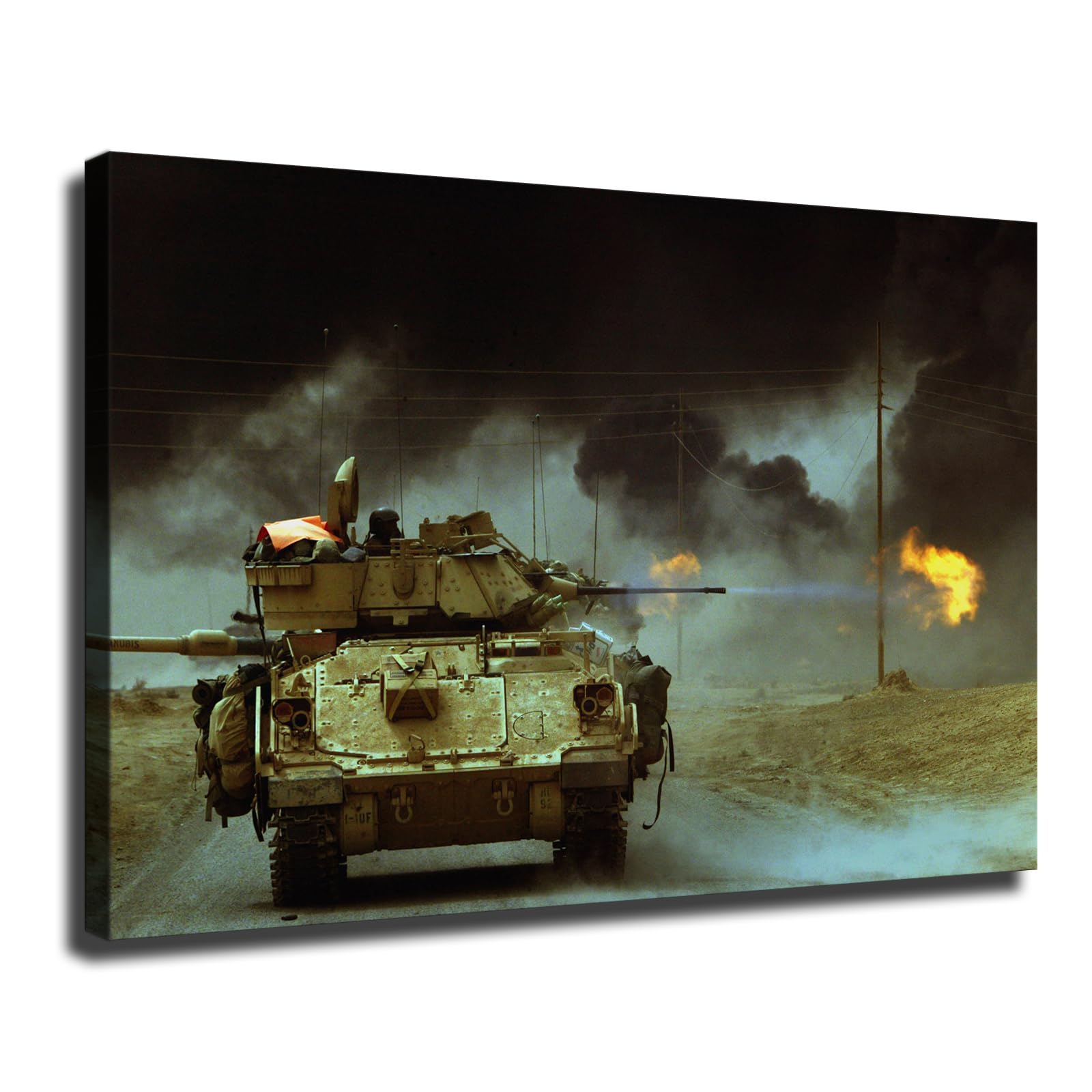 Bradley M2 Infantry Fighting Vehicle Military Poster Wall Art for Living Room Bedroom Wall Art Printin Wall Decor Gifts (8x12inch-No Framed)