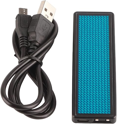 Fafeicy Etiqueta de mensaje de desplazamiento LED con etiqueta de mensaje chino de 4 caracteres (azul), botones e indicadores